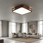 Panel Plafón Led Borde Madera Sobrepuesto 40cm 48w 3cct Con control