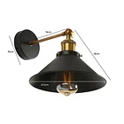 Aplique Lámpara Led Muro Tipo Bronce Vintage E27 Cert Sec