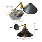 Aplique Lámpara Led Muro Tipo Bronce Vintage E27 Cert Sec