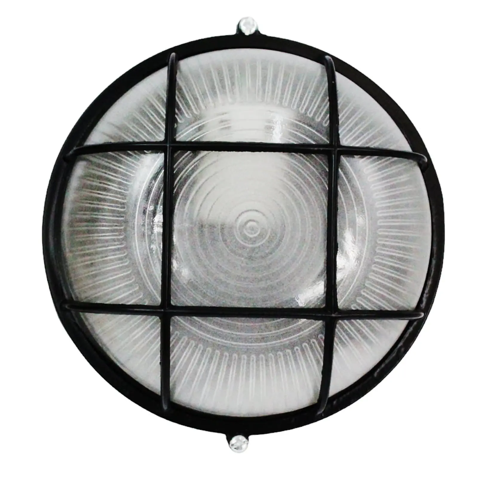 Foco Tortuga Exterior Redonda Con Rejilla E27 60w Ip54