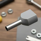 Terminal Ferrul Ferrule Doble 0.75mm Gris 100und