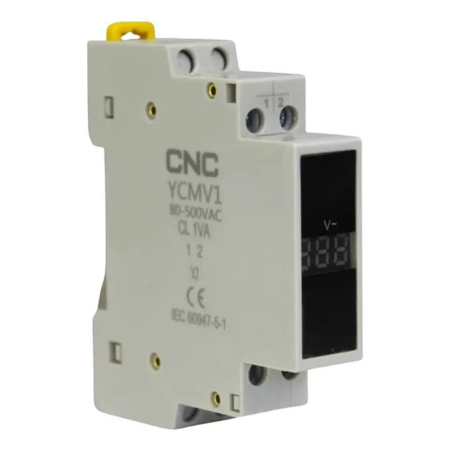 Luz Piloto Voltímetro Riel Din Monofasico 80-500vac Ycmv1