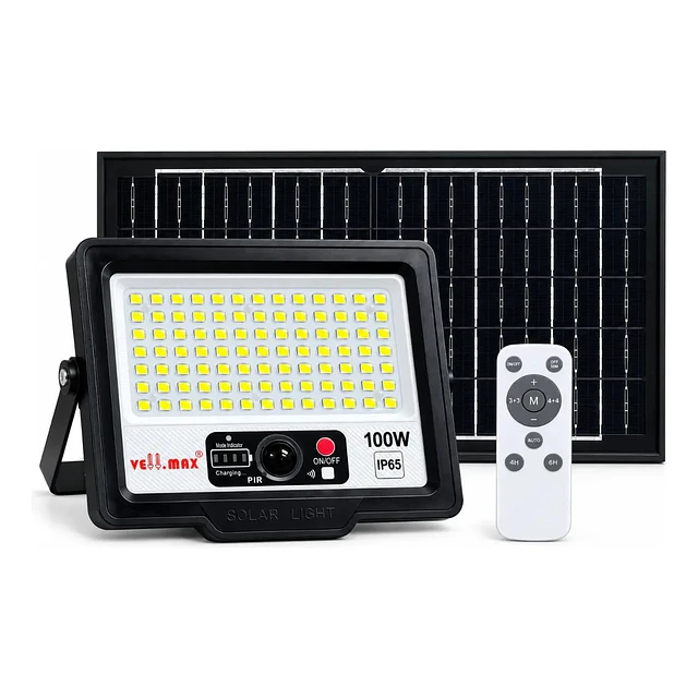 Foco Proyector Led Solar 100 Watts Con Sensor De Movimiento