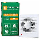 Extractor Ventilador Aire 6 Pulgada 25w 220v Baño Cocina Sec
