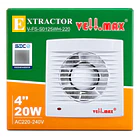 Extractor Ventilador Aire 4 Pulgada 20w 220v Baño Cocina Sec