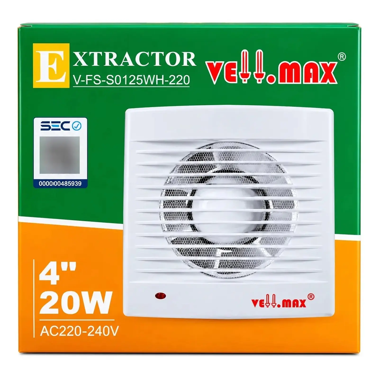 Extractor Ventilador Aire 4 Pulgada 20w 220v Baño Cocina Sec
