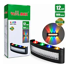 Aplique Led De Muro 12w Rgb + Luz Cálida Bidireccional Ip54