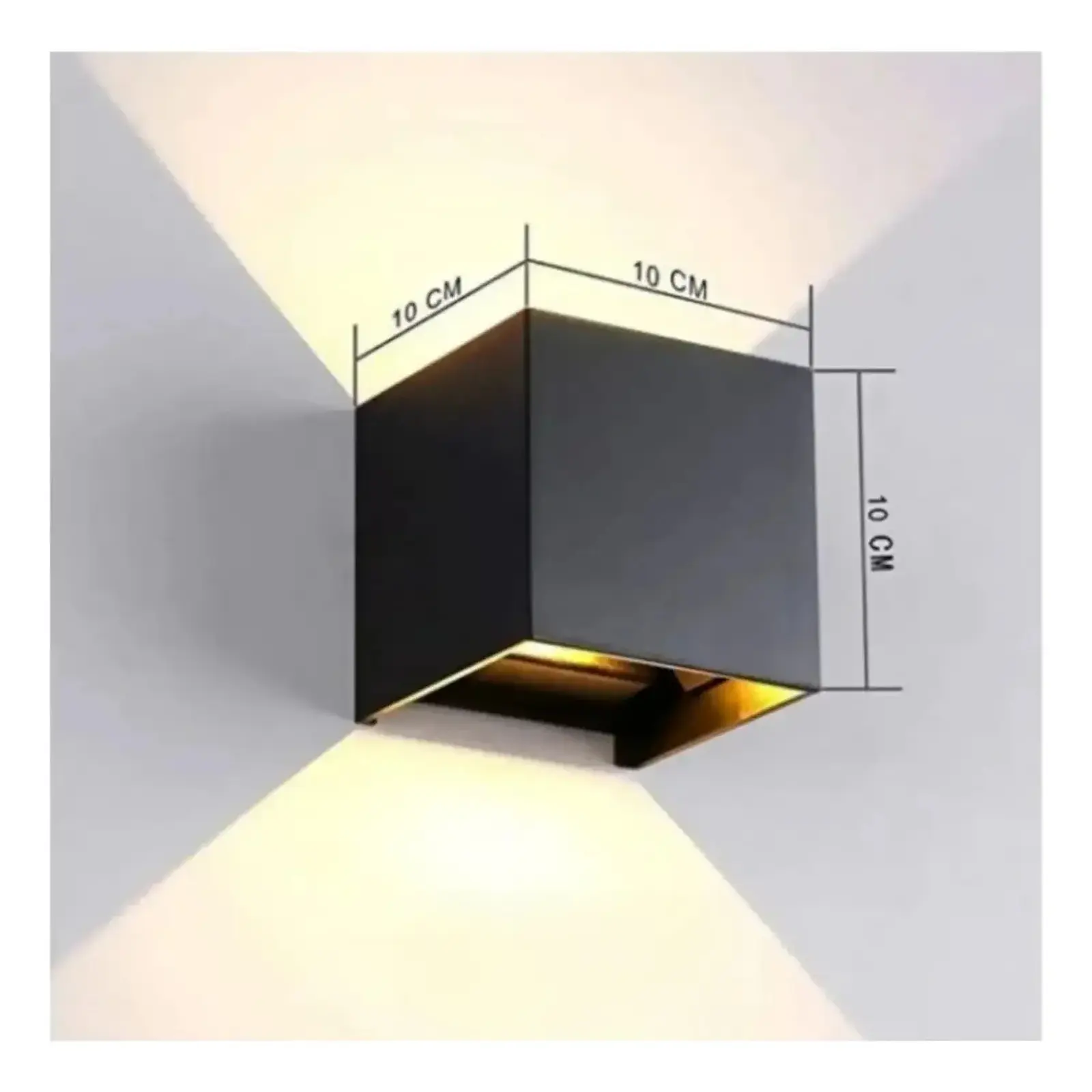 Aplique Led Muro Cuadrado Luz Fria Bidireccional 6w