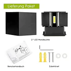 Aplique Led Muro Cuadrado Luz Fria Bidireccional 6w