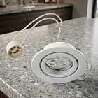 Foco Embutido Dirigible Para Gu10 Aro Redondo + Soque VELLMAX BLANCO