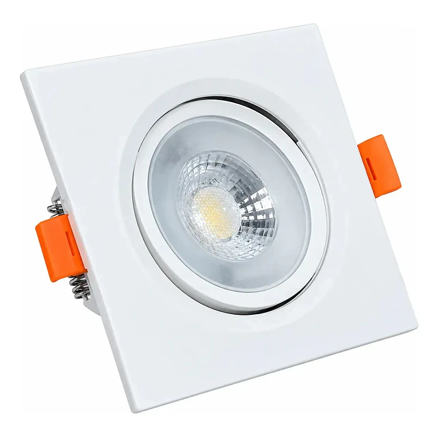 Foco Led 6.5w Embutido Orientable Luz Fría Cuadrado VELLMAX