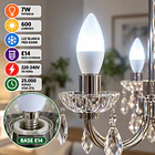 Ampolleta Led Vela 7w E14 Luz Fría 6500k 600 Lm VELLMAX cert. Sec