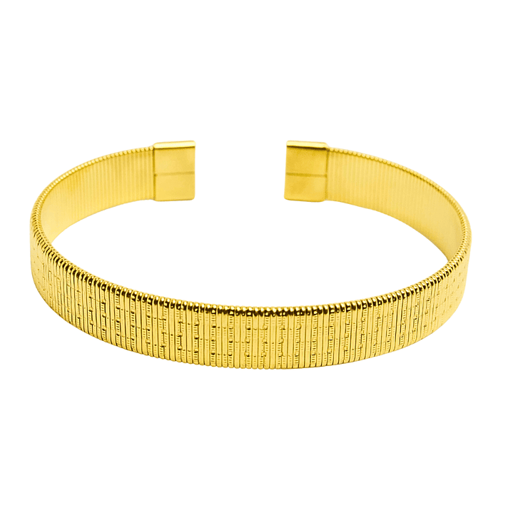 Pulsera enchapada en oro Texturizada I 1