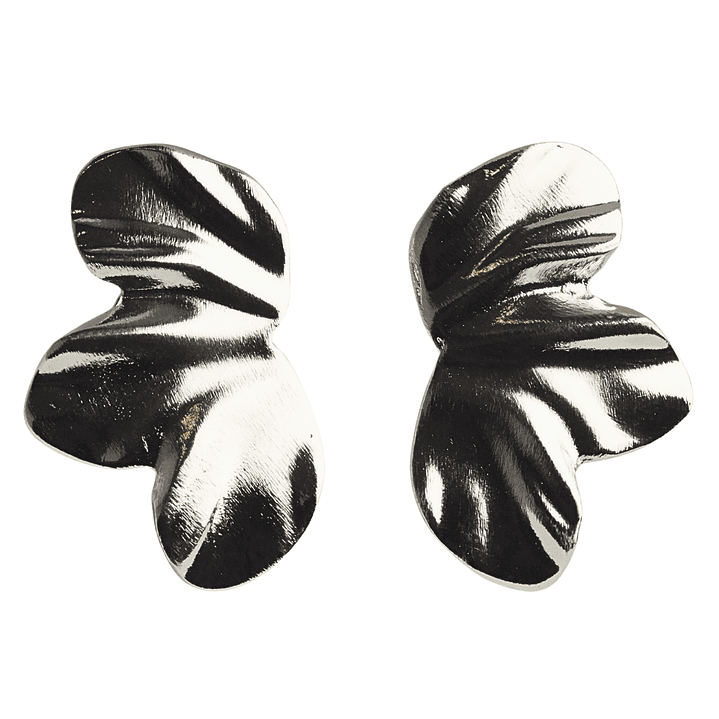 Aros hoja triple enchapados en plata 1