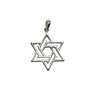 Colgante Estrella de David Doble enchapado en plata