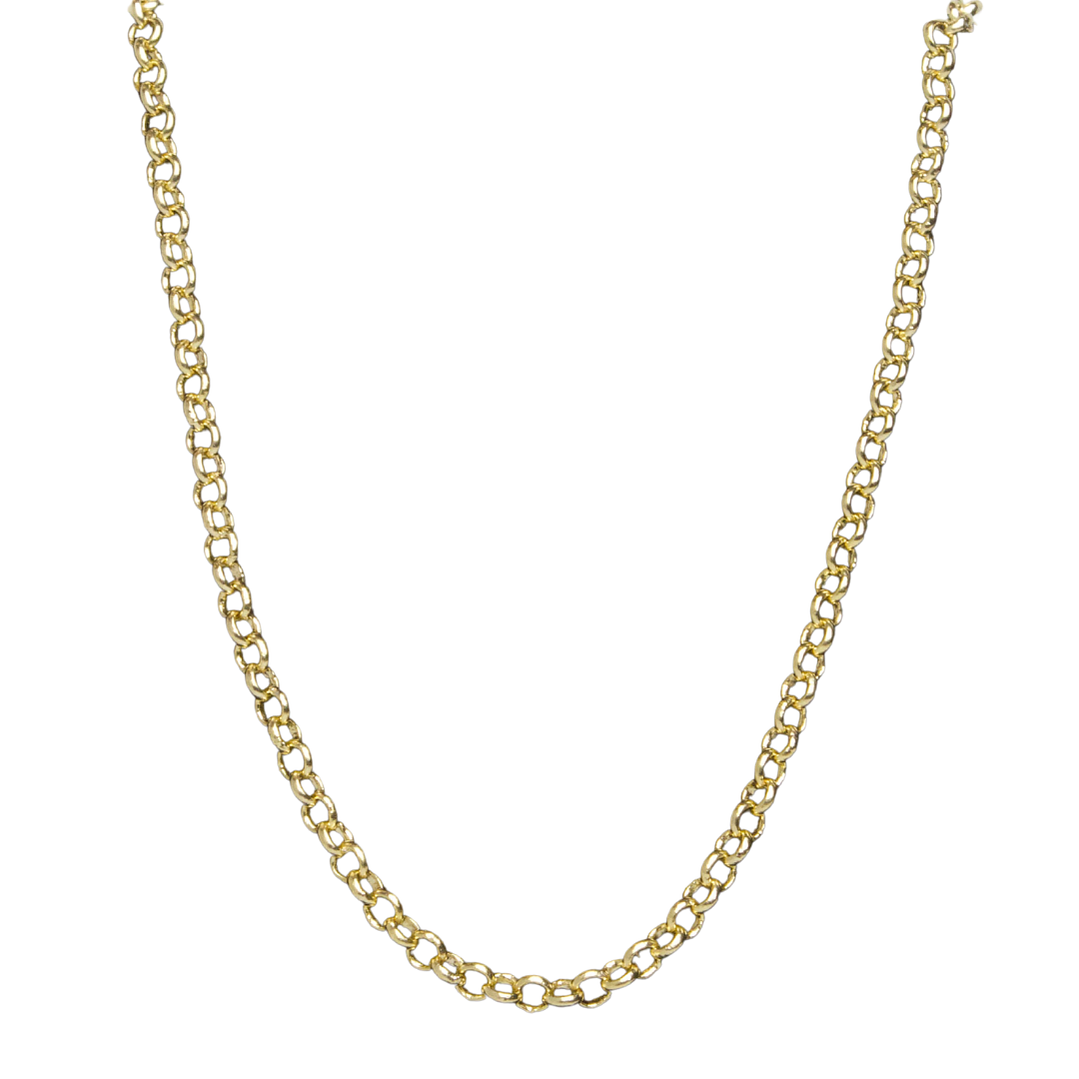 Collar rolo con broche timón enchapado en oro 1