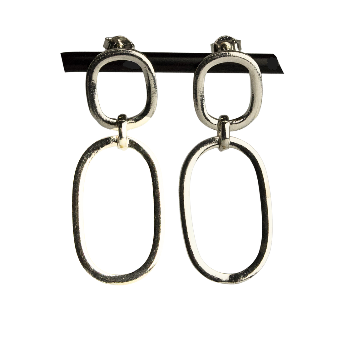 Aros colgantes espartaco enchapado en plata 1