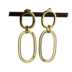 Aros colgantes espartaco enchapado en oro