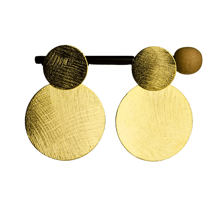 Aros ovalo enchapado en oro mate 1