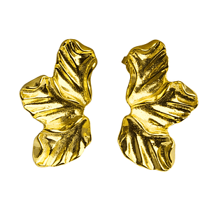 Aros hojas gruesas enchapadas en oro