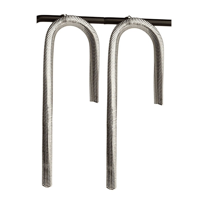 Aros de cinta Enchapados en plata gruesa 1