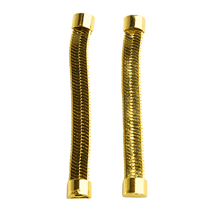 Aros colgantes planos enchapados en oro