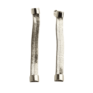 Aros colgantes tipo cadena enchapado en plata