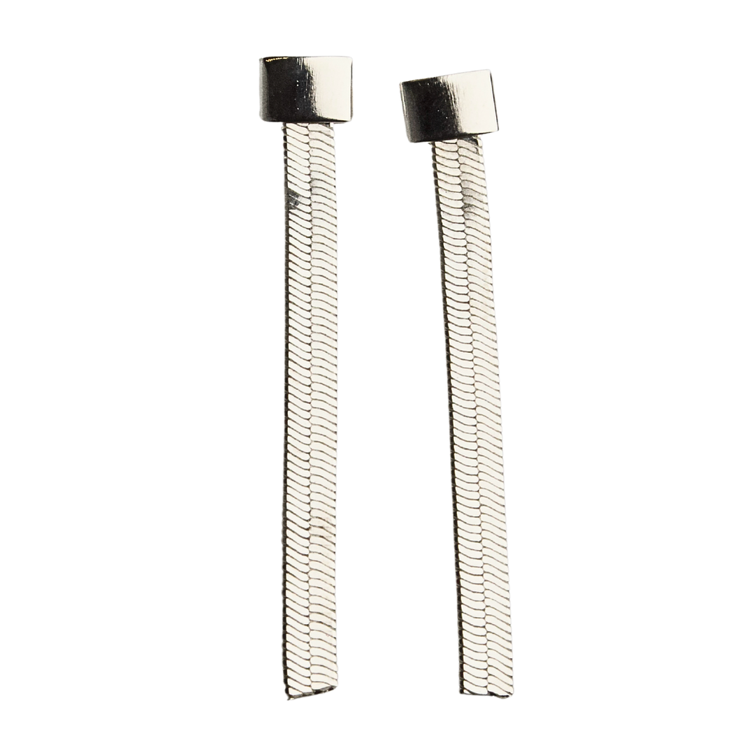 Aros cinta corta enchapado en plata 1