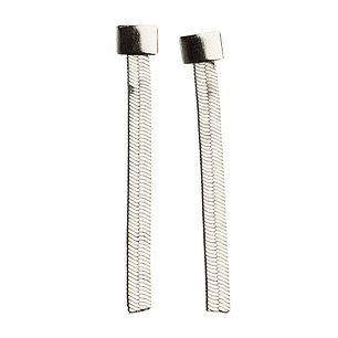 Aros cinta corta enchapado en plata