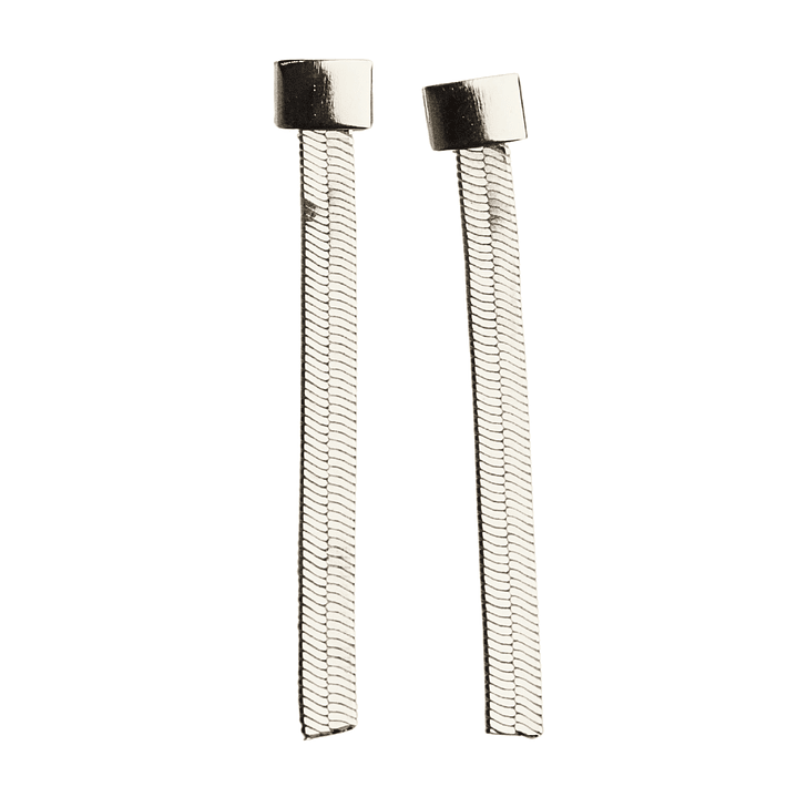 Aros cinta corta enchapado en plata 1