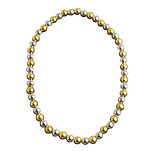 Pulsera multibalines enchapado mixto en plata y oro