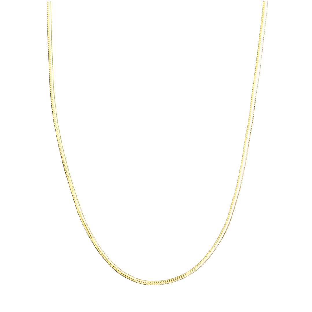 Cadena cola de topo lisa enchapado en oro 1