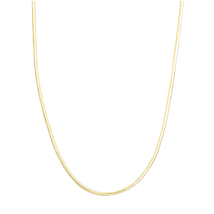 Cadena cola de topo lisa enchapado en oro