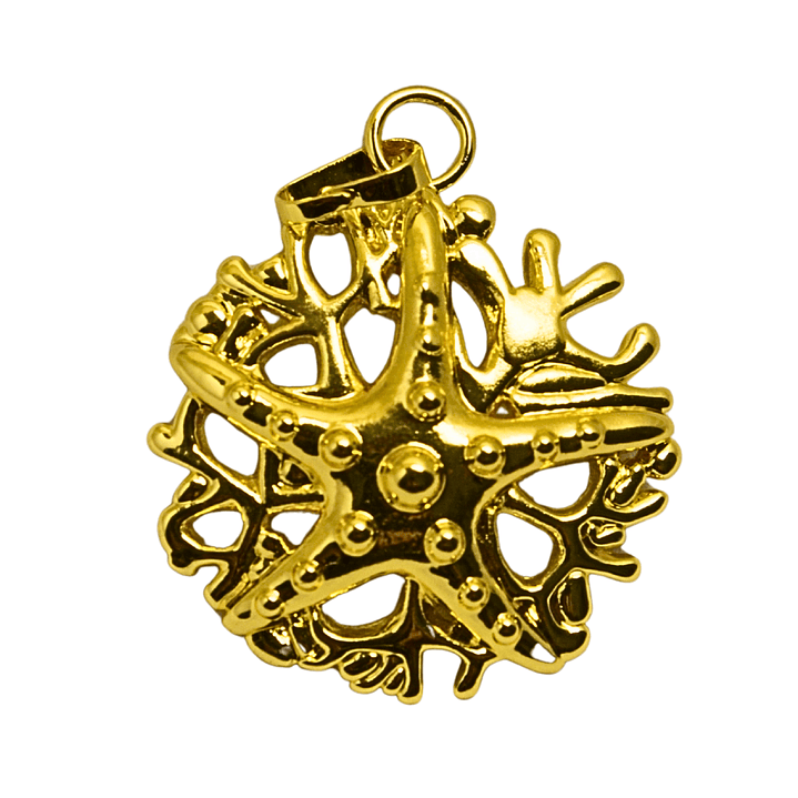 Colgante Estrella de Mar en Coral I Enchapado en oro 1