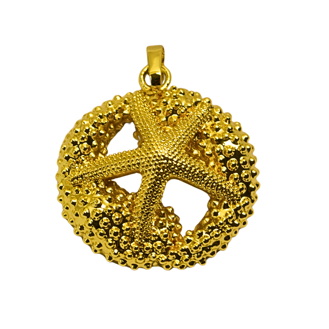 Colgante estrella de Mar en Coral II Enchapado en oro 1