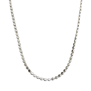 Cadena de cuentas planas enchapado en plata