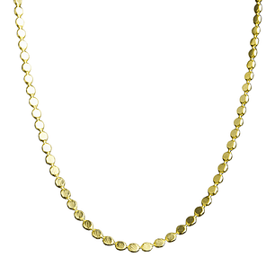 Cadena de cuentas planas enchapado en oro