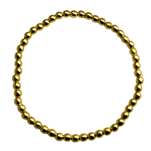 Pulsera elástica de balines enchapado en oro