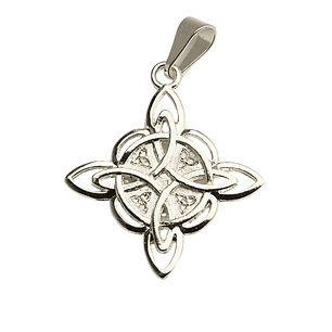 Colgante Nudo de bruja enchapado en plata