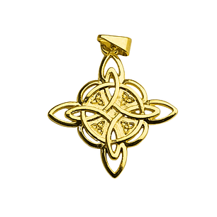 Colgante Nudo de bruja enchapado en oro