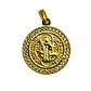 Medalla Redonda de San Benito con Circones enchapado en oro - Miniatura 1