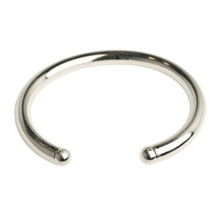 Pulsera tipo esclava gruesa enchapada en plata