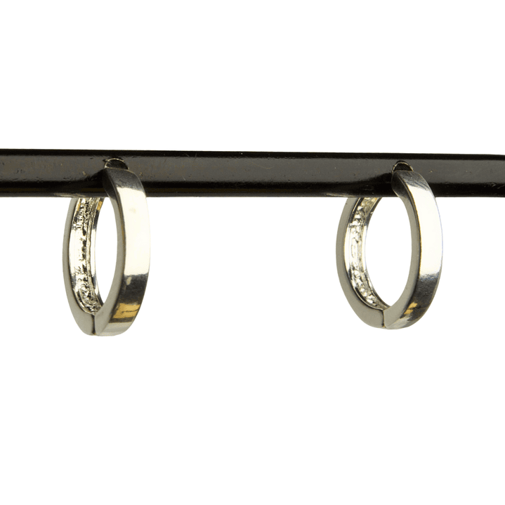 Aro argolla viga cuadrada enchapada en plata 1