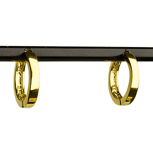 Aro argolla viga cudrada enchapada en oro