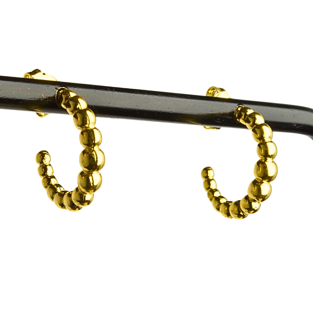 Aro argolla burbujas enchapado en oro 1