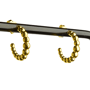 Aro argolla burbujas enchapado en oro