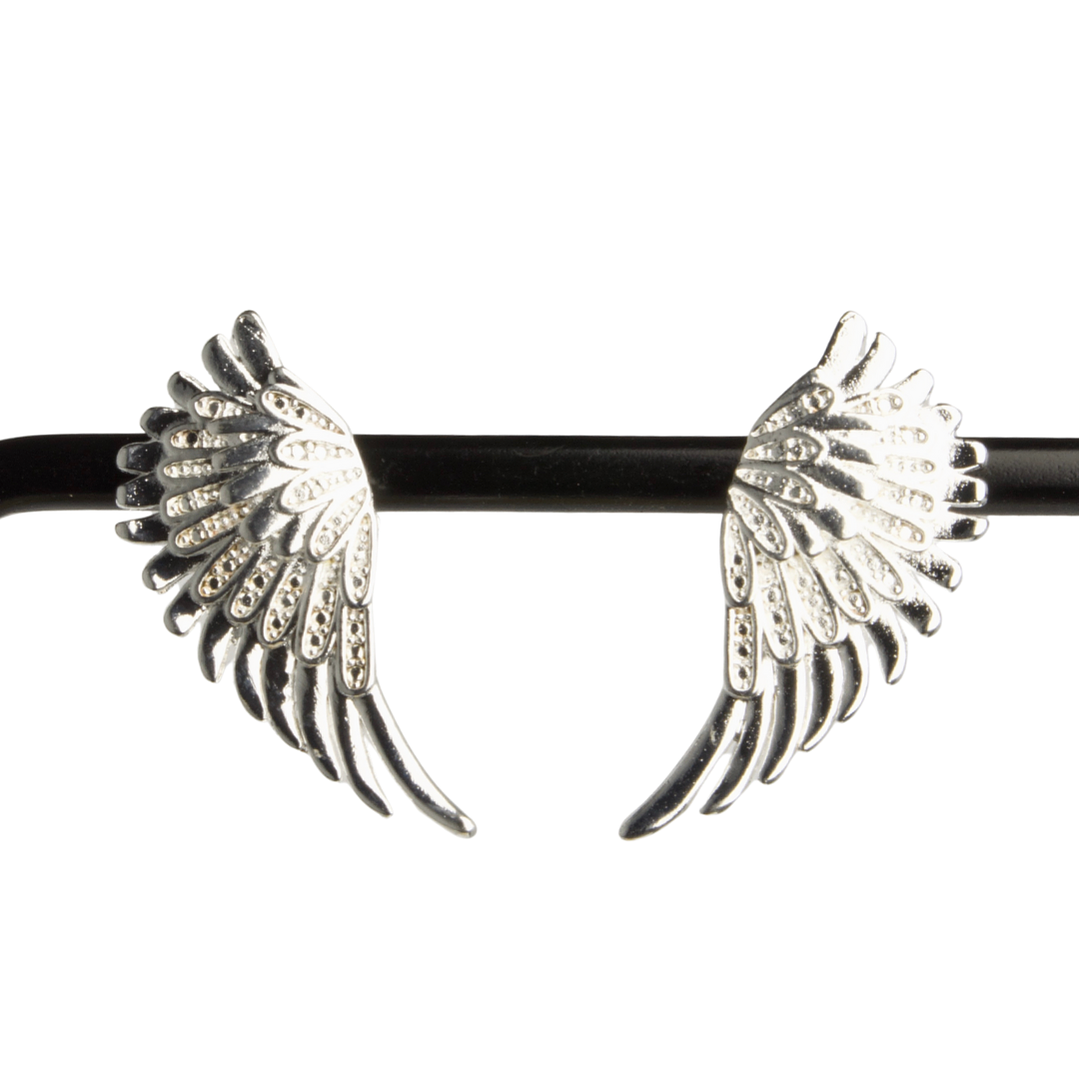 Aros de alas magnas enchapados en plata 1