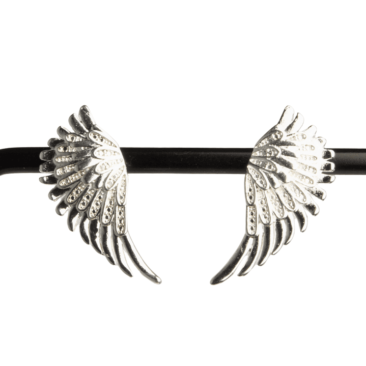 Aros de alas magnas enchapados en plata 1