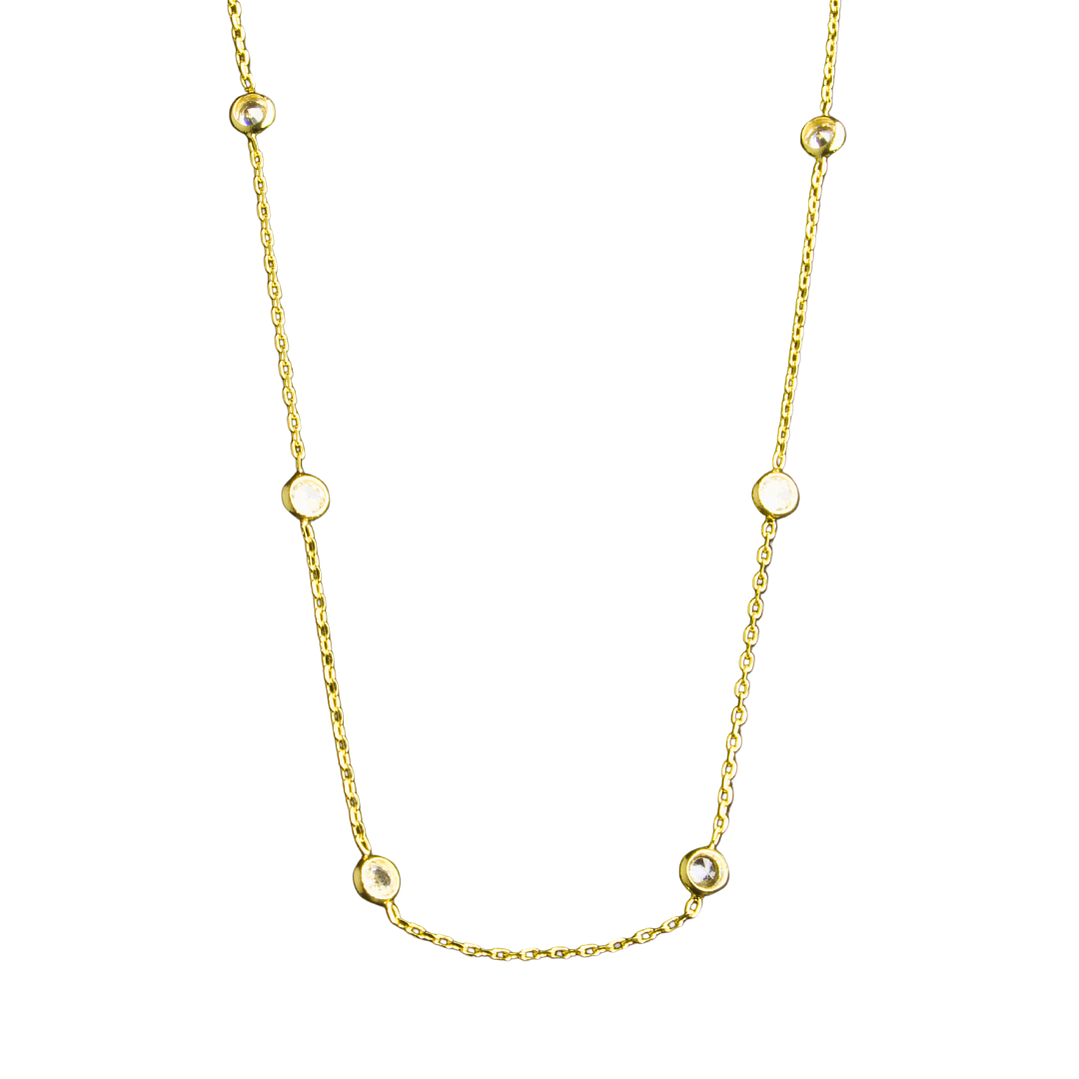 Collar con puntos de luz enchapado en oro  1