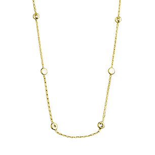 Collar con puntos de luz enchapado en oro 